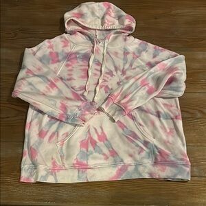 Tie-Dye Hoodie in Pink and Blue